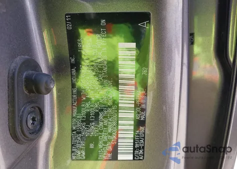 2011 Toyota Sienna из США, поврежденный, VIN 5TDKA3DC8BS007015